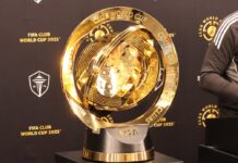 El Trofeo de Copa Mundial de Clubes FIFA 2025 se exhibe en Seattle Detalle del trofeo de la Copa Mundial de Clubes de la FIFA 2025