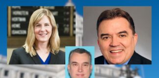 Encuentran gorra y vehículo del sospechoso de los asesinatos en Minnesota Retratos de Melissa Hortman, John Hoffman y Vance Boelter. Hortman y Hoffman fueron atacados en sus hogares en Minnesota; Boelter es el principal sospechoso y está siendo buscado por las autoridades.