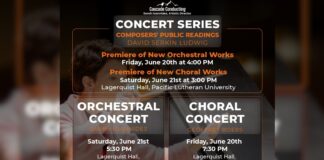 Cascade Conducting: celebrando la excelencia Musical con equidad y diversidad Afiche de los conciertos de Cascade Conducting – cortesía de Cascade Conducting