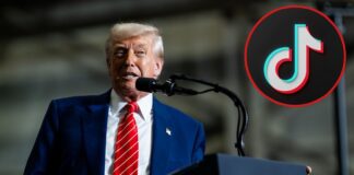 Trump podría extender plazo para prohibición de TikTok por tercera vez Donald Trump pronunciando un discurso sobre un acuerdo de colaboración con US Steel y Nippon Steel en la planta de US el 30 de mayo del 2025- cortesía de la Casa Blanca