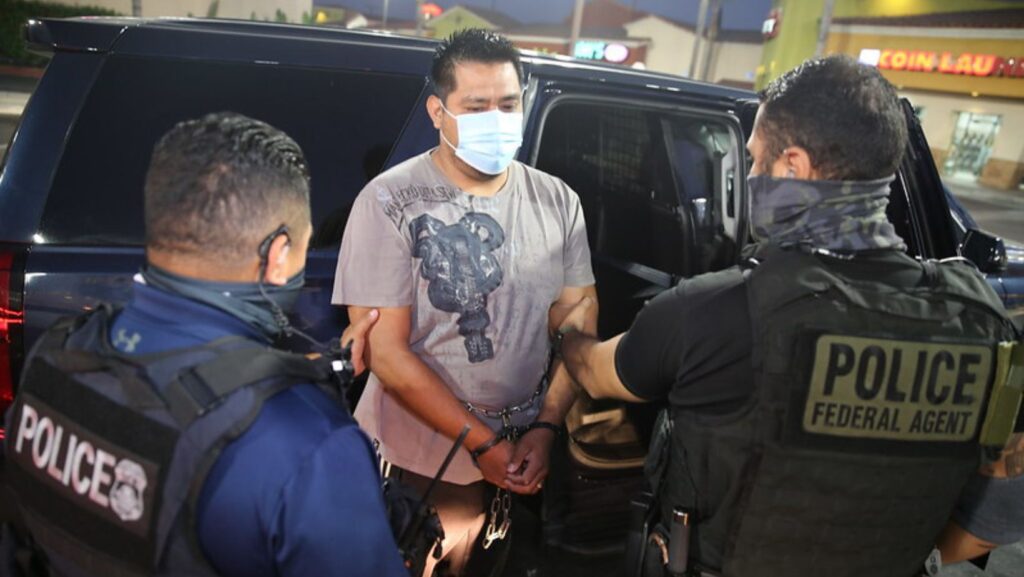 Foto: Operativo de DHS donde arrestaron a de más de 125 personas - Cortesía de ICE