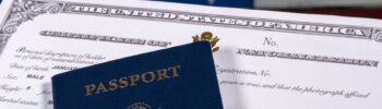 Pasaporte americano y certificado de naturalizacion