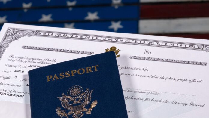 USA Passport and Naturalization Certificate Pasaporte americano y certificado de naturalizacion