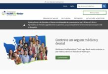 Washington registra descenso histórico en la inscripción a seguros de salud Captura de pantalla del sitio web de Washington Healthplanfinder, que ofrece seguros médicos y dentales en el estado de Washington.