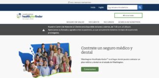 Washington registra descenso histórico en la inscripción a seguros de salud Captura de pantalla del sitio web de Washington Healthplanfinder, que ofrece seguros médicos y dentales en el estado de Washington.