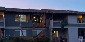 Incendio de dos alarmas en complejo de apartamentos en Puyallup no deja heridos Vista del daño estructural tras el incendio en un complejo de apartamentos en Puyallup, donde el fuego fue contenido en una sola unidad. © Central Pierce Fire & Rescue