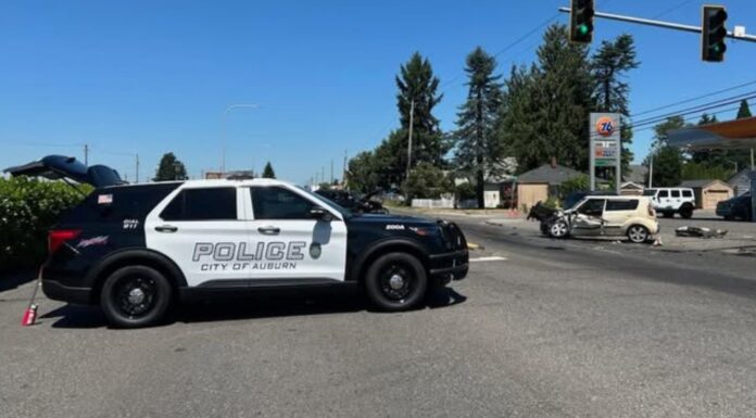 Policía de Auburn es arrestado por presunta comunicación inapropiada con un menor Foto: Escena del accidente que causó la muerte de una mujer en Auburn - Cortesía del departamento de policía de Auburn