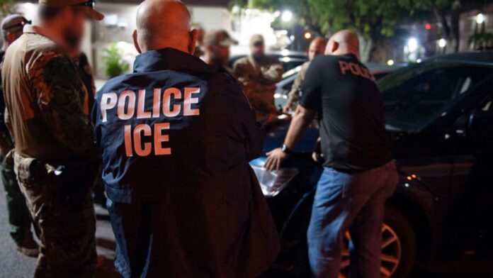 Foto: Miembros del equipo de respuesta especial y de operaciones de deportación y control de inmigración, durante un operativo en Miami, el 13 de julio del 2020 - ICE Foto: Miembros del equipo de respuesta especial y de operaciones de deportación y control de inmigración, durante un operativo en Miami, el 13 de julio del 2020 - ICE