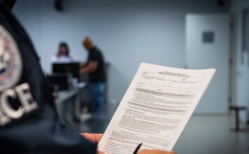 ICE planea abrir 4 centros de detención para 5,500 migrantes; uno estará en Seattle Fotografías de un formulario de detención de inmigración - Cortesía de ICE