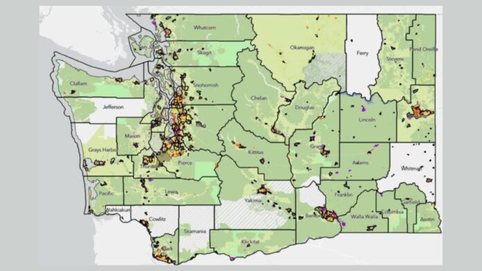 Gráfica: Atlas de zonificación del estado de Washington, que compila datos de zonificación de jurisdicciones locales en categorías estandarizadas para una fácil comparación. - Cortesía del Departamento de Comercio del estado de Washington Atlas de zonificación del estado de Washington, que compila datos de zonificación de jurisdicciones locales en categorías estandarizadas para una fácil comparación.