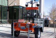 Multas por cámaras de velocidad en zonas de obras de WA subirán a $125 desde el 1 de julio Cámara de seguridad que se ubican en las zonas de obras - WSDOT