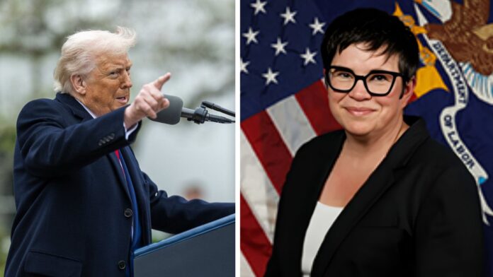 Foto: Trump y la Dra, Erika McEntarfer - Cortesía de la Casa Blanca y la Oficina de Estadísticas Laborales de EE. UU. Foto: Trump y la Dra, Erika McEntarfer - Cortesía de la Casa Blanca y la Oficina de Estadísticas Laborales de EE. UU.