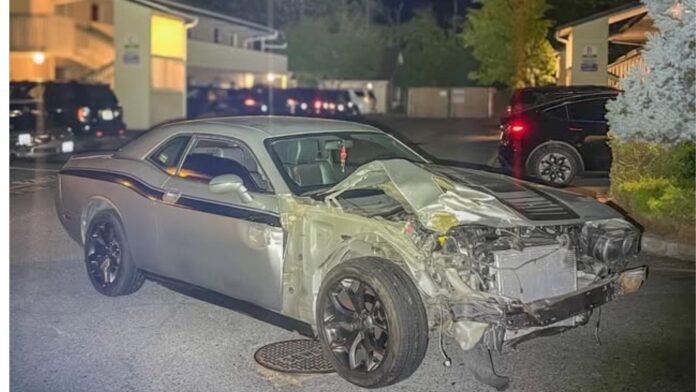 Foto: Estado del Vehículo luego del aciidente - Cortesía del departamento de policía de Lynnwood Foto: Estado del Vehículo luego del accidente - Cortesía del departamento de policía de Lynnwood