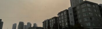 Foto: Vista del humo que afecta al área del Puget Sound - Cortesía de Stephanía Florido