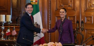Estados Unidos y México reafirman cooperación en seguridad, subrayan respeto a la soberanía Foto: La presidente Claudia Sheinbaum recibe al secretario de Estado, Marco Rubio, el miércoles 3 de septiembre del 2025 en Palacio Nacional - Cortesía del Gobierno de México