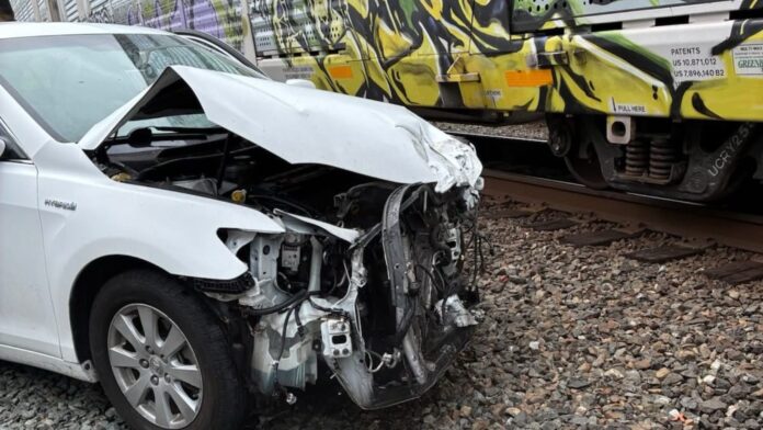 Foto cortesia del departamento de policia de Edmonds del incidente que bloqueo Main Street