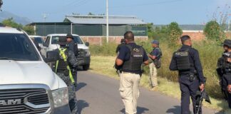 Fiscalía revela causa de muerte del líder limonero encontrado sin vida en Apatzingán Foto: Agentes de la fiscalía en el área donde se encontró el cuerpo de Bernardo Bravo Manríquez - Cortesía de la fiscalia de Michoacán