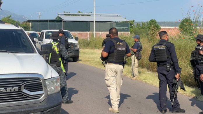 Foto: Agentes de la fiscalía en el área donde se encontró el cuerpo de Bernardo Bravo Manríquez - Cortesía de la fiscalia de Michoacán Foto: Agentes de la fiscalía en el área donde se encontró el cuerpo de Bernardo Bravo Manríquez - Cortesía de la fiscalia de Michoacán