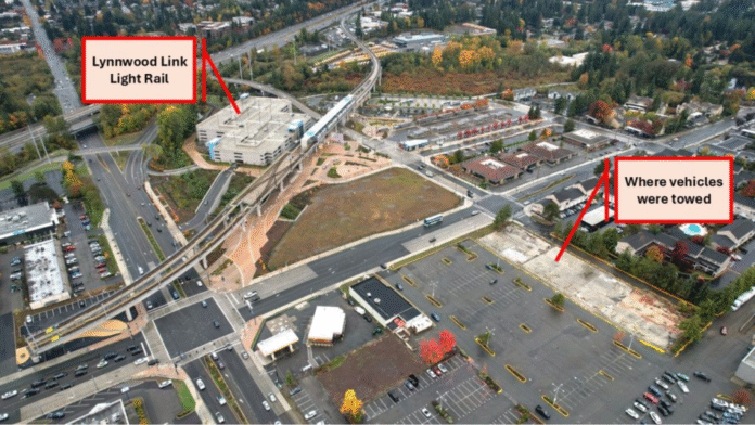 Foto: Vista aérea del tren ligero Lynnwood Link y la futura ubicación del desarrollo Northline Village - Cortesía del Lynnwood Times. Foto: Vista aérea del tren ligero Lynnwood Link y la futura ubicación del desarrollo Northline Village - Cortesía del Lynnwood Times.