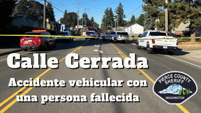 Foto: Área que fue cerrada por el suceso i - Cortesía de la oficina dle sheriff del condado de Pierce Foto: Área que fue cerrada por el suceso i - Cortesía de la oficina dle sheriff del condado de Pierce