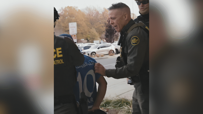 Foto: Greg Bovino durante el arresto de un inmigrante - Cortesía de CBP