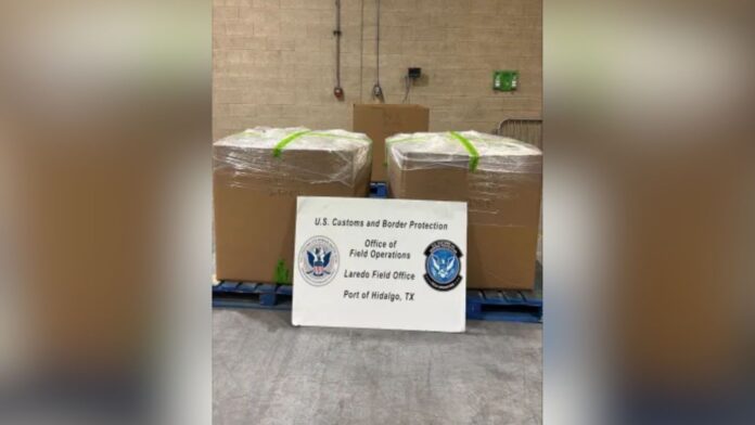 Foto: Cargamento que contenían 1.153 libras de metanfetamina incautado por oficiales de CBP en el Puente Internacional colindante con la ciudad de Reynosa, en el estado de Tamaulipas - Cortesía de CBP