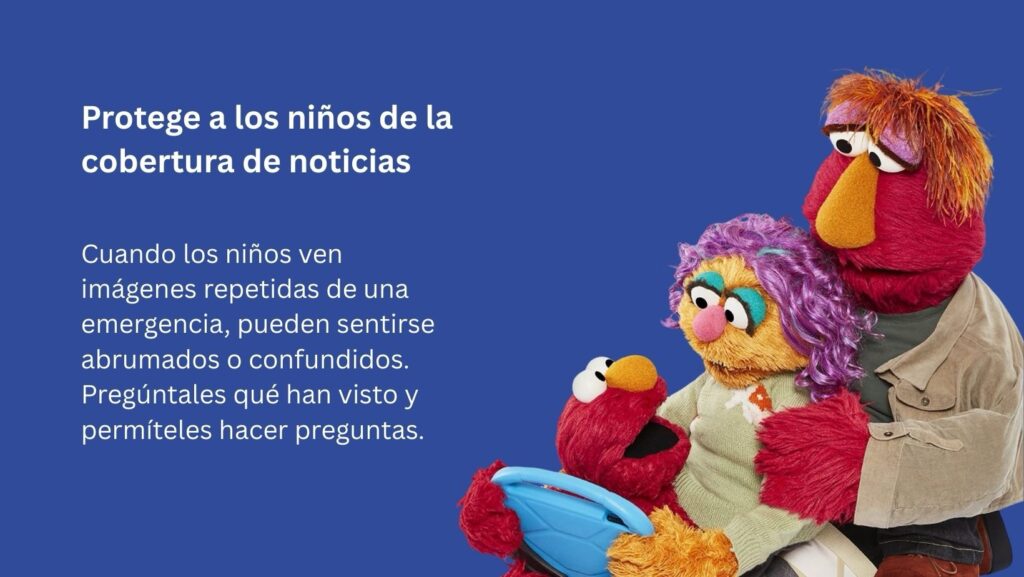 Foto: Diapositiva de apoyo emocional para niños - Cortesía de Plaza Sésamo y traducción de Latino Herald