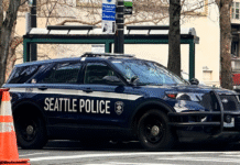 Seattle: Narcóticos y dinero incautados tras arresto de un sujeto presuntamente drogado Patrulla policial de Seattle y agente de policía dirigiendo el tráfico en Seattle©️ Latino Herald