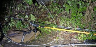 Sospechoso de robo de cables en el condado de Kitsap es detenido por agentes del sheriff Foto: Herramienta para cortar cables, junto un cable cortado - Cortesía de la oficina del sheriff del condado de Kitsap