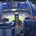 Seattle suma el orgullo gay a la fiesta del fútbol, irritando a las delegaciones de Irán y Egipto Foto: Vista aérea del estadio Lumen Field en Seattle ©Latino Herald