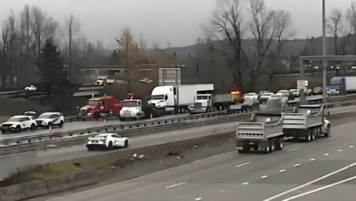 Foto: Área donde ocurrió el accidente múltiple - Cortesía de WSDOT