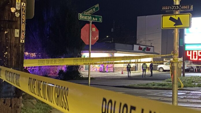 Foto: Área acordonada por las autoridades para investigar el atropello mortal - Cortesía de Seattle PD