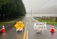 Alertas de inundación en el condado Snohomish: ríos bajo estrecha vigilancia Foto: Calle del condado Snohomish cerrada por las inundaciones - Cortesía del gobierno de la ciudad de Snohomish