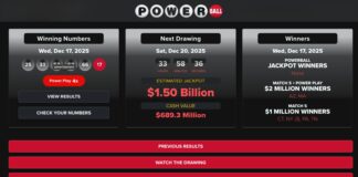 Powerball sin ganador: el premio mayor sube a $1,500 millones para el sábado