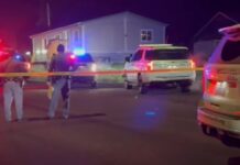 Fallece sospechoso de hacer disparos tras incidente armado con sheriff de Pierce Foto: Agentes investigando en el área donde ocurrió el suceso - Cortesía de la oficina del Sheriff del Condado Pierce