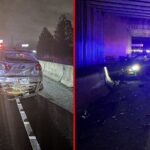 Accidente por presunto DUI en la I-5 dejó a una mujer en estado crítico y a una niña herida Foto: Así quedaron los vehículos involucrados en la colisión. El conductor del Mercedes se encuentra bajo investigación por presunto DUI- Cortesía de WSP