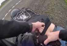 Agente de Thurston recupera dos vehículos robados; Sospechosos portaban metanfetamina Momento en el que un agente del sheriff realiza el arresto de un sospechoso por robo de vehículo.- Cortesía del sheriff Derek Sanders