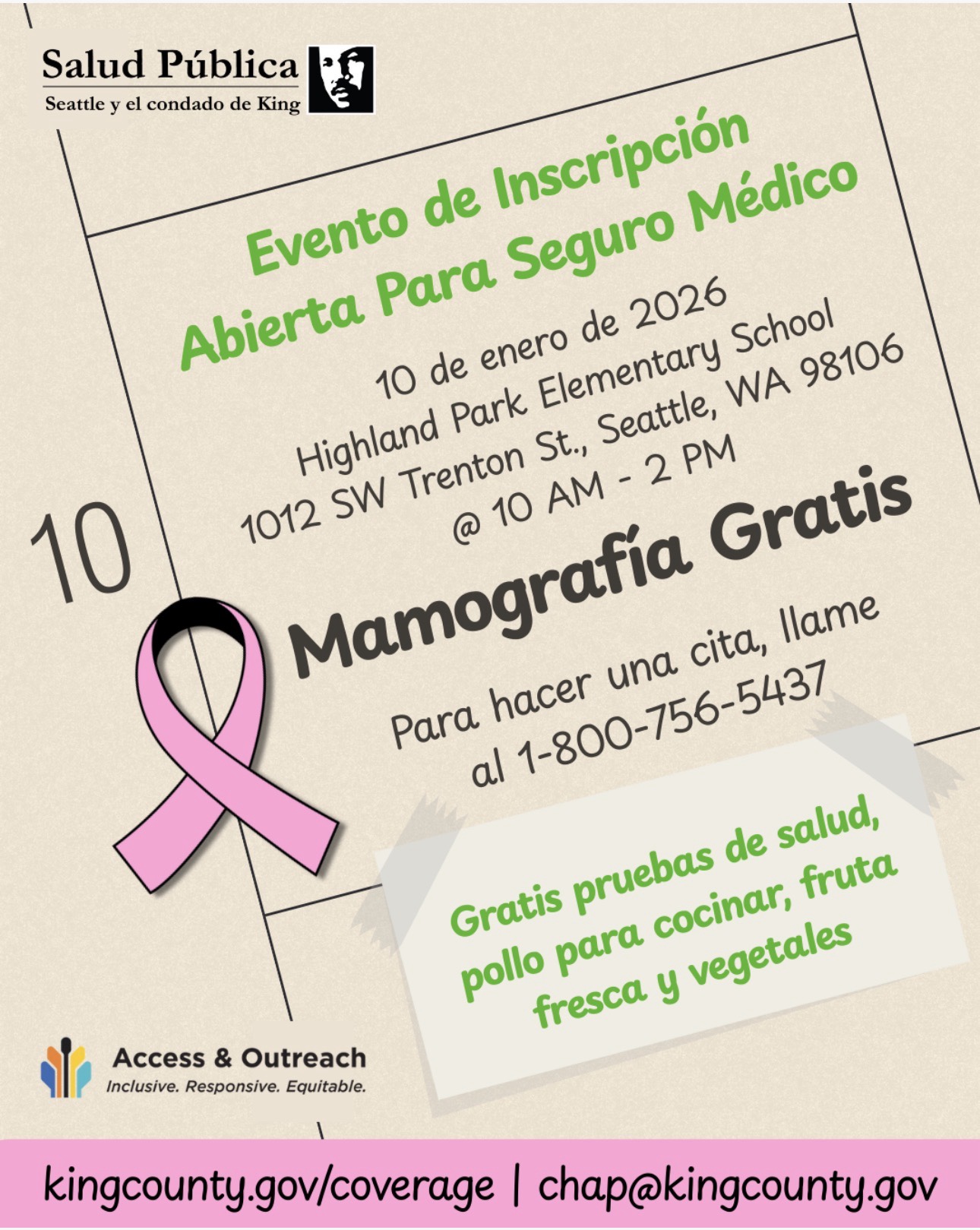 Acceso a servicios de salud en el Condado de King