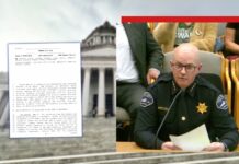 Consideran expulsión del sheriff del condado de Pierce tras su testimonio ante legisladores El sheriff del condado de Pierce, Keith Swank, declara ante el Comité de Ley y Justicia de la Legislatura de Washington durante la audiencia del 14 de enero de 2026, y el documento del proyecto de ley SB 5974 mostrado en la imagen.
