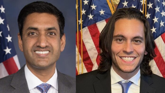Foto - De izquierda a derecha: Carlos Eduardo Espina y el congresista Ro Khanna – Cortesía del influencer Carlos Espina