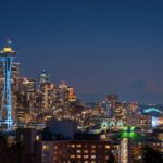 Seahawks vs. Rams en el Campeonato de la NFC: Seattle a una victoria del Super Bowl Seattle nighttime