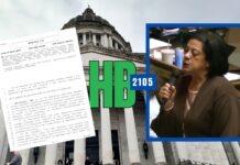 Legisladores buscan proteger a trabajadores y negocios durante operativos migratorios La representante Lillian Ortiz-Self durante debate del proyecto HB 2105 sobre protección de trabajadores inmigrantes frente al Capitolio del Estado de Washington.
