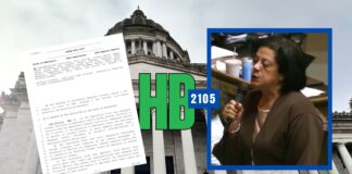 Legisladores buscan proteger a trabajadores y negocios durante operativos migratorios La representante Lillian Ortiz-Self durante debate del proyecto HB 2105 sobre protección de trabajadores inmigrantes frente al Capitolio del Estado de Washington.