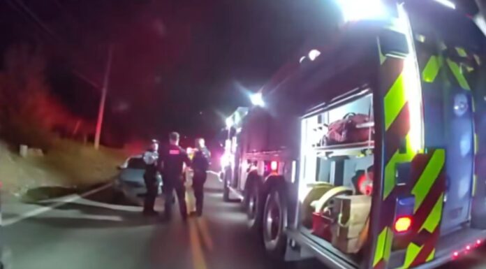 Hombre muere atropellado en Eatonville mientras buscaba cables para pasar corriente Foto: Autoridades investigando el área donde ocurrió el fatal accidente - Cortesía de la oficina del Sheriff del Condado de Pierce