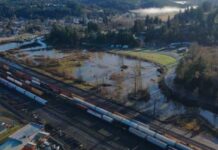 Niveles del arroyo China Creek siguen altos pero comienzan a descender en Centralia