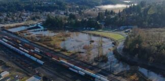 Niveles del arroyo China Creek siguen altos pero comienzan a descender en Centralia