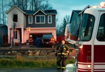 Incendio residencial en Monroe deja a una persona hospitalizada Bomberos de Snohomish Regional Fire & Rescue responden a un incendio residencial en Monroe mientras una escalera es colocada en una ventana del segundo piso para evacuar a un ocupante atrapado.