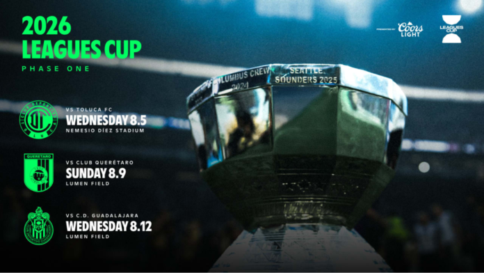 Calendario de los Sounders FC en la Leagues Cup Calendario de los Sounders FC en la Leagues Cup 2026 – Foto cortesía de los Seattle Sounders FC
