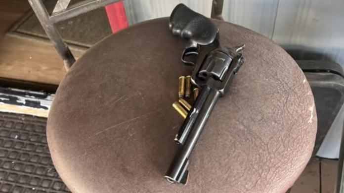 Arma y municiones recuperadas por los agentes durante la detención de un hombre — Foto: Sheriff del condado de Thurston Derek Sanders