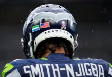Los Seattle Seahawks aseguran a Jaxon Smith-Njigba con multimillonaria extensión Jaxon Smith-Njigba, receptor abierto de los Seattle Seahawks rompe récords con reciente contrato millonario que lo mantendrá con los Seahawks hasta el 2031 (Foto AP/Lindsey Wasson)